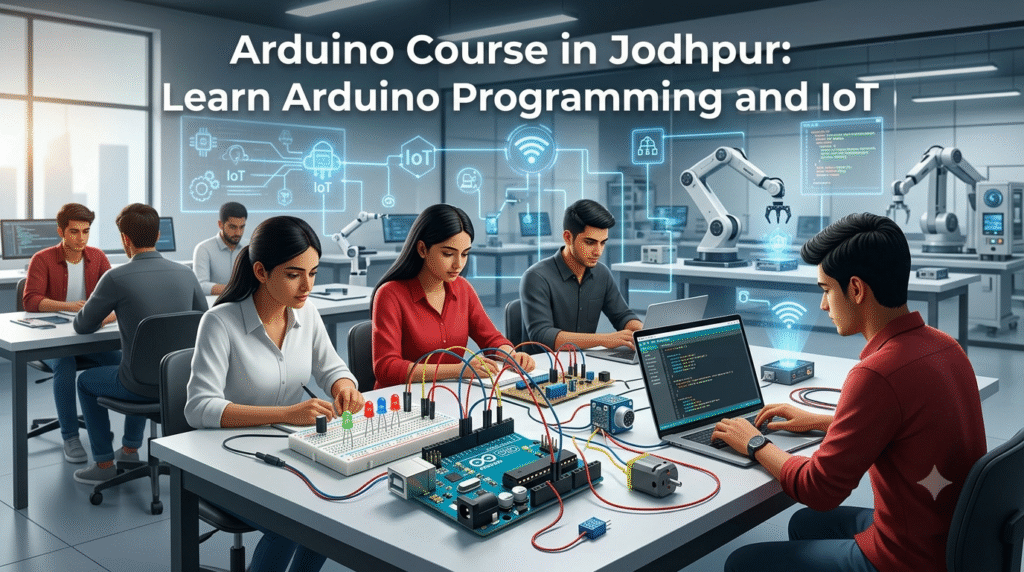 Arduino has become one of the most popular platforms for students, beginners, electronics enthusiasts, and aspiring developers who want to learn hardware programming and build real-world projects. From smart home systems and robotics to IoT devices and automation, Arduino provides an easy and practical way to understand how hardware and software work together. If you are looking for an Arduino Course in Jodhpur, Techfly IT and Solutions provides practical training designed to help learners understand Arduino programming, electronics, sensors, and project development.

Learning Arduino is not only about writing code. It is about understanding how a microcontroller communicates with electronic components and how those components can be used to create functional projects. During an Arduino course, students can learn about Arduino boards, digital and analog pins, sensors, LEDs, motors, displays, modules, and communication protocols. This practical approach makes Arduino useful for students who want to explore robotics, embedded systems, automation, and Internet of Things technologies.

At Techfly IT and Solutions, the Arduino course focuses on learning through practical implementation. Instead of limiting learning to theoretical concepts, students can work with Arduino boards and different electronic components while understanding how each component functions. Beginners can start with basic programming and gradually move toward more advanced concepts such as sensor integration, motor control, serial communication, and IoT-based applications.

One of the biggest advantages of learning Arduino is its beginner-friendly programming environment. Arduino uses a simplified version of C/C++, making it a useful starting point for students who want to understand programming concepts while simultaneously working with physical hardware. Students can learn variables, conditions, loops, functions, libraries, input and output operations, and other programming fundamentals by creating practical hardware projects.

Arduino also plays an important role in robotics education. Students can connect motors, ultrasonic sensors, infrared sensors, servo motors, and other components to create simple robotic systems. Projects such as obstacle-avoiding robots, line-following robots, automatic lighting systems, temperature monitoring devices, and smart control systems can help learners understand how programming logic translates into physical actions.

Another important area covered through Arduino learning is IoT. With suitable communication modules and sensors, Arduino-based systems can collect information from the surrounding environment and communicate with other devices or platforms. This makes Arduino a valuable learning platform for understanding concepts related to smart homes, environmental monitoring, automation, connected devices, and IoT applications.

Students searching for Arduino Training in Jodhpur can benefit from learning in a structured environment where they can understand concepts step by step and work on practical assignments. Project-based learning can also help students develop problem-solving skills because they have to identify errors, test circuits, modify code, and find solutions when a project does not work as expected.

Arduino knowledge can be useful for students from different educational backgrounds. Engineering students can use it to strengthen their understanding of electronics and embedded systems, while computer science students can explore the connection between programming and hardware. Beginners can also start with basic Arduino projects without requiring extensive prior knowledge of electronics.

A good Arduino learning journey generally starts with understanding the Arduino board and development environment. Students can then move toward programming fundamentals, digital and analog input/output, sensors, displays, motors, modules, and communication. As their knowledge improves, they can combine multiple components to create complete projects. This gradual approach helps learners build confidence while developing practical technical skills.

Arduino can also provide a foundation for exploring advanced technologies. After gaining experience with Arduino, learners may explore platforms such as ESP32, ESP8266, Raspberry Pi, embedded systems, robotics, and IoT development. The concepts learned through Arduino—such as sensors, microcontrollers, programming logic, and hardware communication—can be useful when moving toward these technologies.

For students in Jodhpur who want to explore electronics, programming, robotics, and IoT, learning Arduino can be an interesting way to develop practical skills. At Techfly IT and Solutions, the focus is on helping learners understand concepts through hands-on practice and project development. Students can use their learning to experiment with different components and gradually build more advanced Arduino-based applications.

Choosing an Arduino Course in Jodhpur can be a practical step for students who want to combine coding with electronics and build real-world projects. With hands-on learning, programming practice, circuit experimentation, and project development, Arduino can introduce learners to the exciting world of embedded technology, robotics, and IoT. Techfly IT and Solutions provides a learning environment where students can explore these concepts and develop practical technical skills for their future projects and careers.